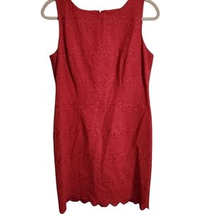 Plaza South Chic Pink Sleeveless Form Flattering Dress